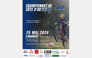 Inscriptions au championnat de Côte d'OR de VTT à Montbard le 25 mai 2024